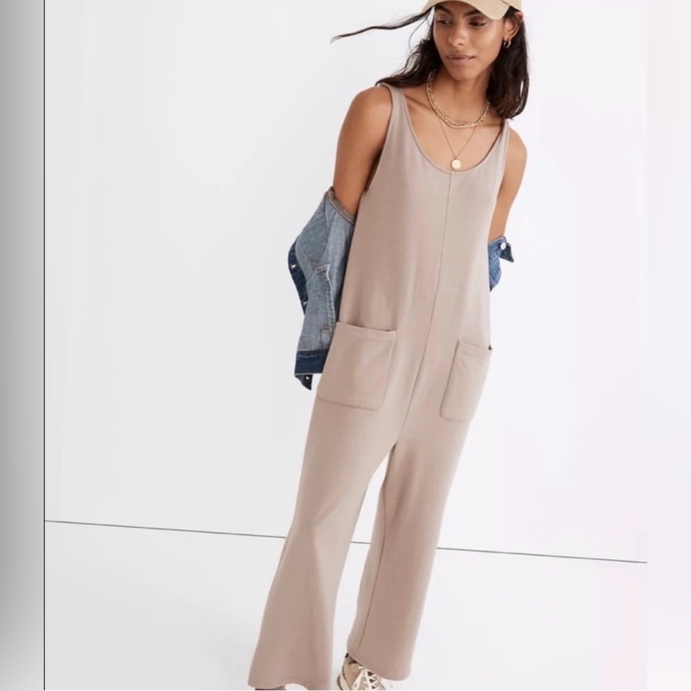 Madewell Superbrushed Soft Fleece Pull On Jumpsuit